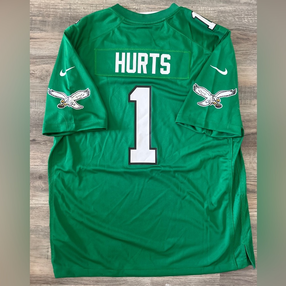 Brand New Philadelphia Eagles Kelly Green Jalen Hurts Nike Game Jersey XL